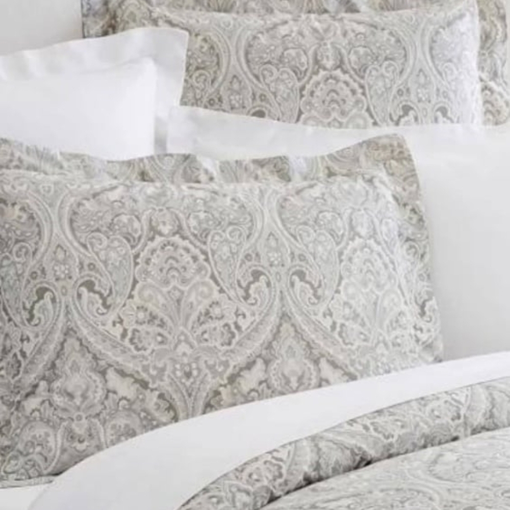 Pottery Barn Mackenna Paisley Pair Euro Pillow Covers